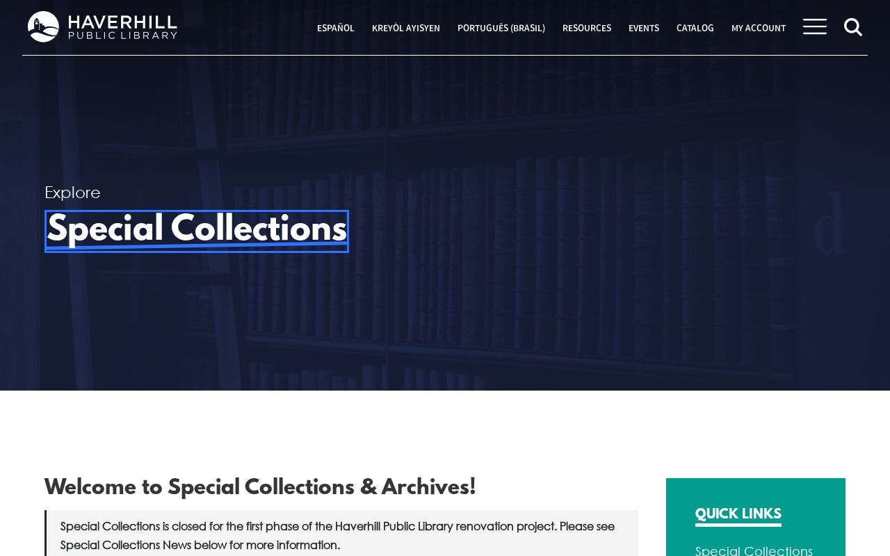 Haverhill city directory research at the Haverhill Public Library Special Collections page