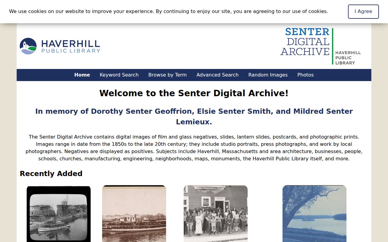 Haverhill city directory context in the Senter Digital Archive search collection