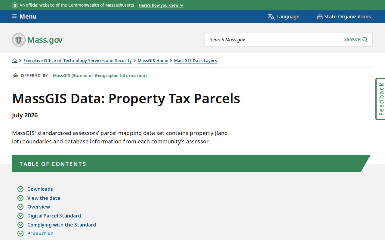 Haverhill ZIP code directory MassGIS parcel field documentation